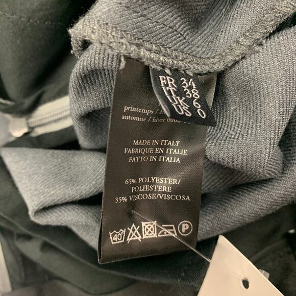 ROKH Size S Grey Twill Raw Edge Dress Pants - Picture 4 of 6